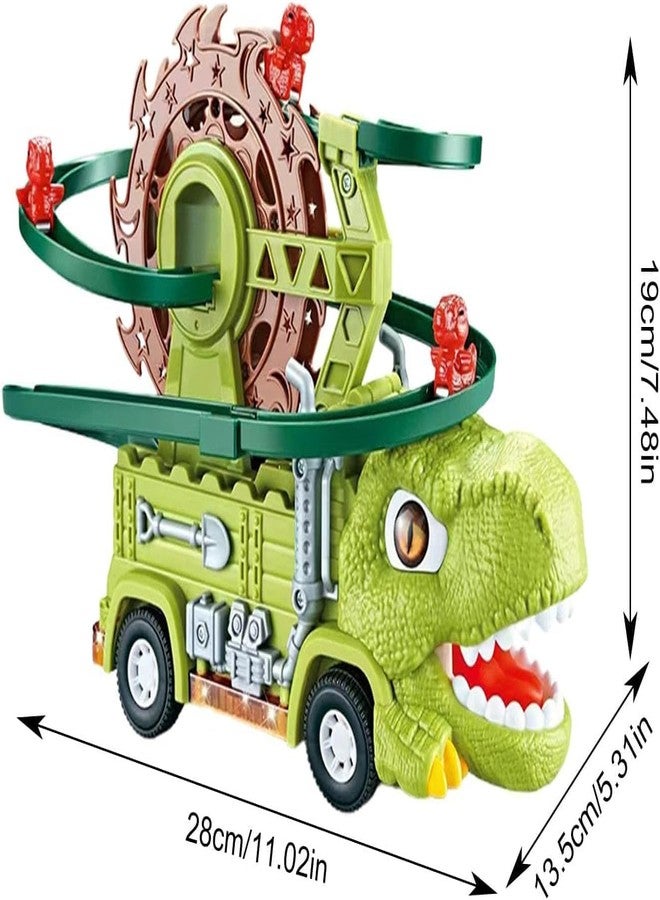 SKYBUCKET Dinosaur tracklaysetlectric Climbing Truck toyith Slide, Lights Music - Image 5